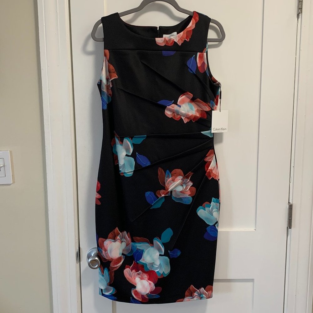 Calvin Klein floral sleeveless dress